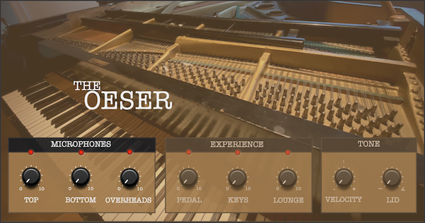THE OESER virtual piano instrument - the microphone section 